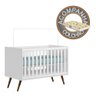 Berço Qencanto Retrô Qmovi Branco Acetinado + Colchão Gazin - 2