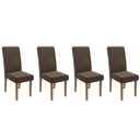 Ver imagem 1 de Cadeira Sala de Jantar 2cad142fr Kit 4 Un Marrom - Kappesberg