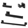 Kit de Acessórios para Banheiro 4 Peças Aço Inox 304 Preto Fosco - 3