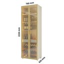 Ver imagem 4 de Cristaleira Bar Adega Prisma Reflecta Led Off White Dourado - Gelius