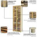 Ver imagem 2 de Cristaleira Bar Adega Prisma Reflecta Led Off White Dourado - Gelius