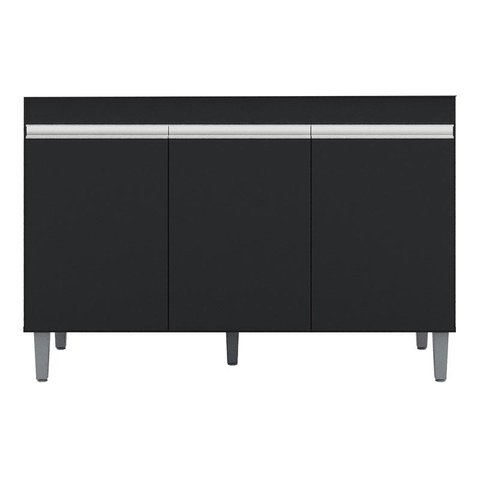 Balcão de Pia Manu 120 Cm Preto Fosco - Ajl