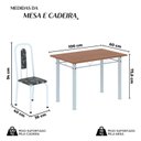 Ver imagem 3 de Conjunto Sala de Jantar com 4 Cadeiras Lívia Branco/Preto/Marrom