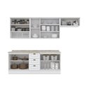 Ver imagem 4 de Cozinha Compacta 5 Peças com Aéreo 3 Portas com Vidro Amy Casa 812
