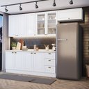 Ver imagem 1 de Cozinha Compacta 5 Peças com Aéreo 3 Portas com Vidro Amy Casa 812