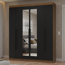 Ver imagem 1 de Guarda-Roupa Casal 6 Portas Batentes com Espelho Netuno Madesa