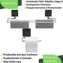 Ver imagem 5 de Kit Acessórios Banheiro 2 Peças Ventosa Duplo Cromado Fs.rbt