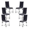 6 Cadeiras Haiti em Alumínio para Cozinha Piscina Edícula Preto - 1