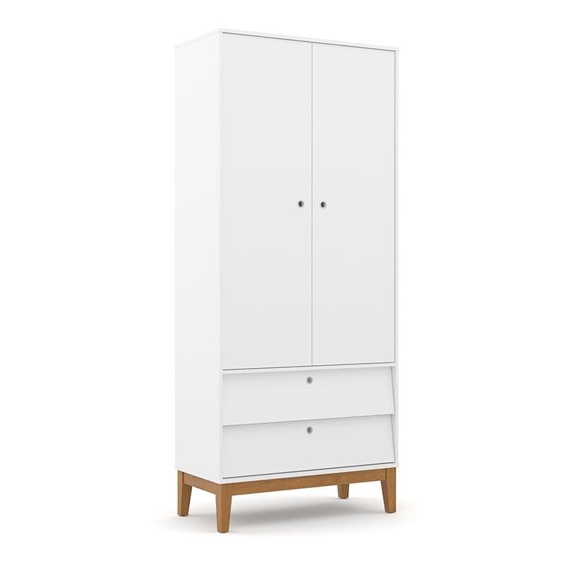 Guarda Roupa Infantil 2 Portas e 2 Gavetas Unique Branco Soft/eco Wood - Matic Móveis