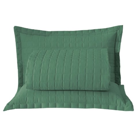 Kit Cobre Leito Colcha Monaco King Dupla Face 3 Peças - Verde