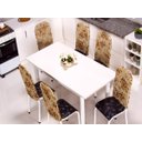 Ver imagem 2 de Kit 6 Capas Encosto de Cadeira de Aço Tubular Cozinha Malha Gel Estampa 2 Floral Bege