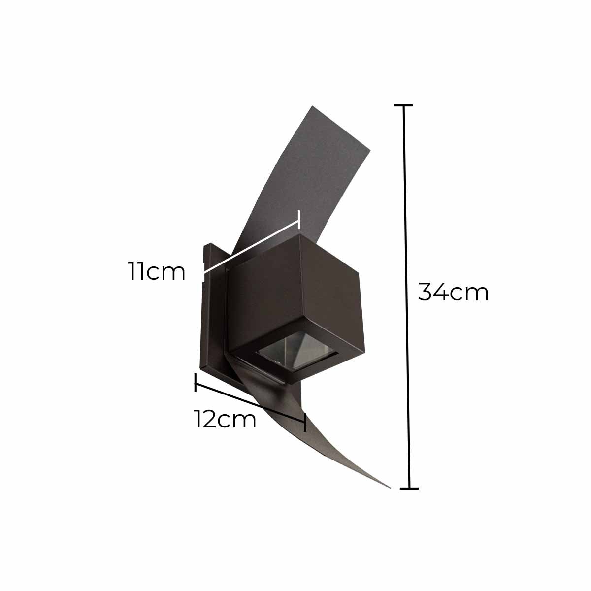 Arandela Box Aba Efeito 2 Foco Alumínio + Led G9 5w Branco Quente St890 - 2