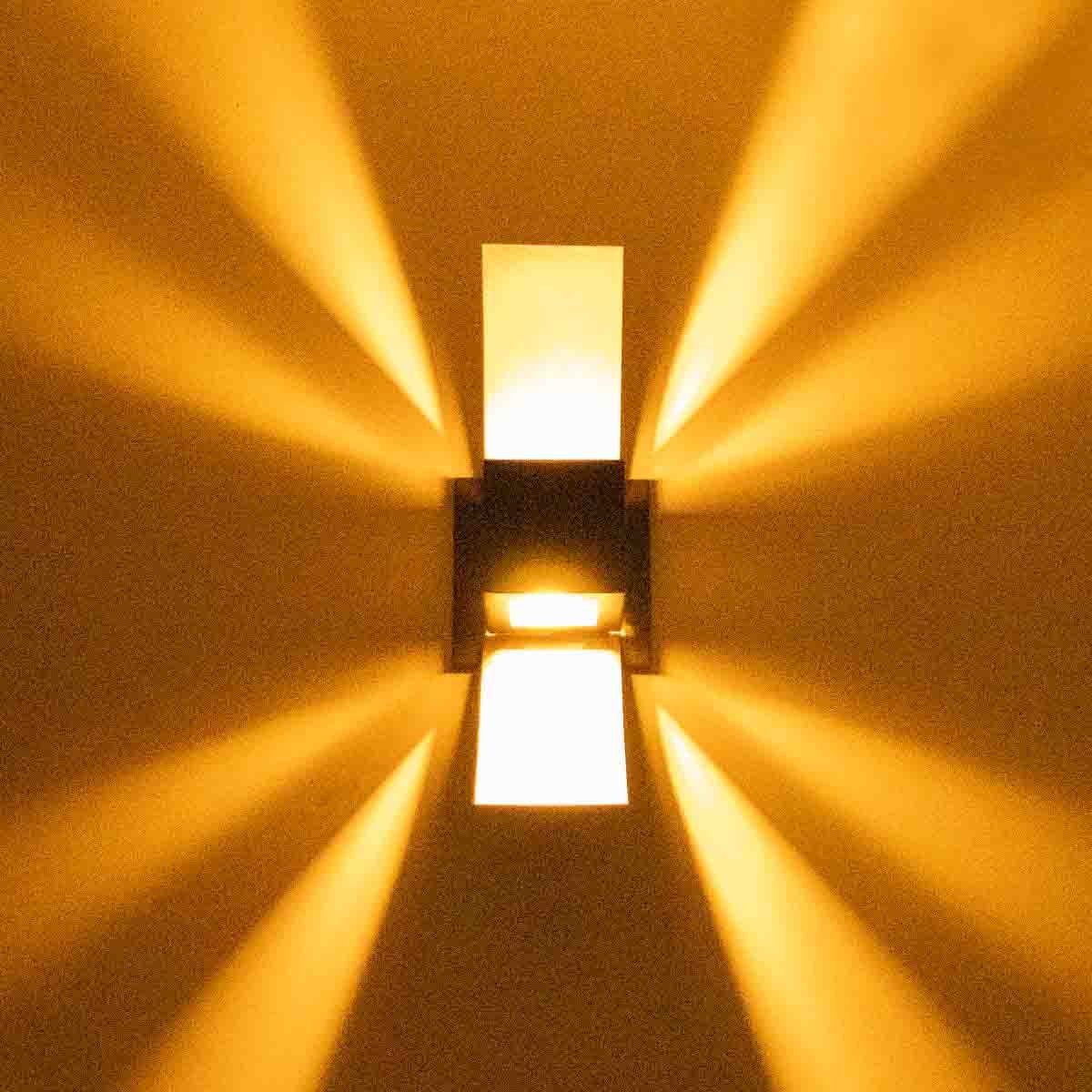 Arandela Box Aba Efeito 2 Foco Alumínio + Led G9 5w Branco Quente St890 - 4