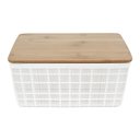 Ver imagem 1 de Caixa Organizadora com Tampa Bambu Branco 10cm - A\casa