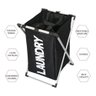 Cesto Roupa Suja Cromado Desmontavel Organizador Lavanderia Multiuso Banheiro Guarda Tudo Compacto - 3