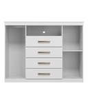Ver imagem 5 de Cômoda para Quarto 2 Portas 4 Gavetas 1 Nicho Master Branco