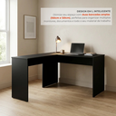 Ver imagem 5 de Escrivaninha em L Mesa de Escritório 150x120cm Studio Preto