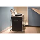 Ver imagem 5 de Lixeira Dupla Deslizante Cozinha 15l Preta Aço Inox Corrediças Embutir Masutti Tampa Click