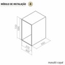 Ver imagem 4 de Lixeira Dupla Deslizante Cozinha 15l Preta Aço Inox Corrediças Embutir Masutti Tampa Click