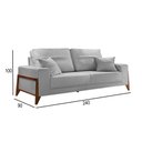 Ver imagem 2 de Sofá 4 Lugares Living M-130 Veludo Martins Cinza