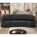 Ver imagem 2 de Sofá 4 Lugares para Sala de Estar Living 260cm Theo D06 Sintético Preto - Mpozenato