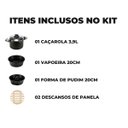 Ver imagem 2 de Panela 3 em 1 Antiaderente 3,9l com Tampa de Vidro + 02 Descansos de Panela Redondos Madeira 14,5cm