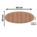 Ver imagem 3 de Mesa Beta Inox 75 Cm (altura) Disco Redondo Tampo Mdp Redondo 60 Cm (larg) X 2,50 Cm (alt) Noce Natu