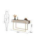 Ver imagem 2 de Conjunto de Aparador e Mesa de Centro Kika Tampo Espelhado Pés Metálicos Moderno Bali DJ Móveis