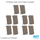 Ver imagem 2 de Kit 5 Módulo Cego Cor Argila 2 Unidades Infiniti Margirius Cor:argila