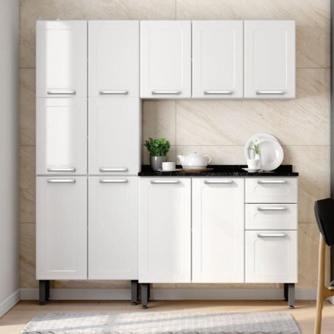 Cozinha Completa Aço 12 Portas 2 Gavetas Múltipla Bertolini