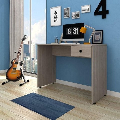Mesa para Computador Notebook Escrivaninha 101cm Dubai L03 Carvalho Bruma - Mpozenato