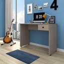 Ver imagem 1 de Mesa para Computador Notebook Escrivaninha 101cm Dubai L03 Carvalho Bruma - Mpozenato