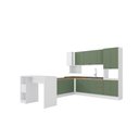 Ver imagem 5 de Cozinha de Canto Modulada Celeste Kappesberg 100% Mdf Branco/verde
