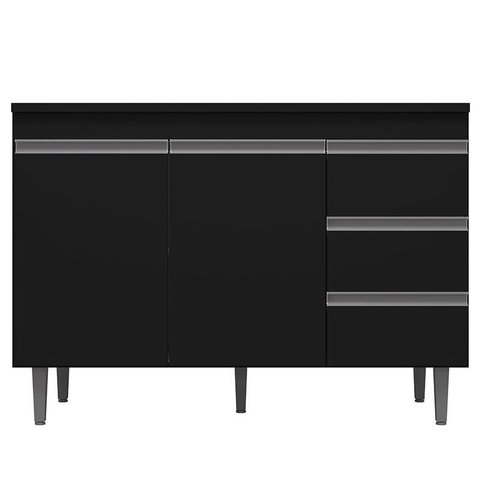 Balcão de Pia Andréia 120 Cm Preto – Ajl