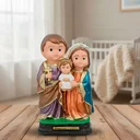 Ver imagem 2 de Imagem da Sagrada Família Infantil de Borracha Inquebrável - 15 cm