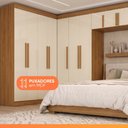Ver imagem 5 de Guarda Roupas Modulado Closet de Canto Quarto Completo 14 Portas Espaço Cama Queen 1,58m Madrid