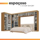Ver mais imagens de Guarda Roupas Modulado Closet de Canto Quarto Completo 14 Portas Espaço Cama Queen 1,58m Madrid