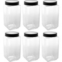 Ver imagem 1 de Conjunto 6 Potes de Vidro para Mantimentos 1,7l Gastro Lyor com Tampa de Metal Preta Porta Alimentos
