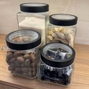 Ver imagem 3 de Conjunto 6 Potes de Vidro para Mantimentos 1,7l Gastro Lyor com Tampa de Metal Preta Porta Alimentos