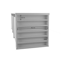 Rack Organizador Infantil Com Baús E Porta Livros E Carrinhos Kenji 100% Mdf - 8