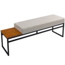 Ver imagem 4 de Banco Estofado 2 Lugares Paradise Conforto Elegância Recamier