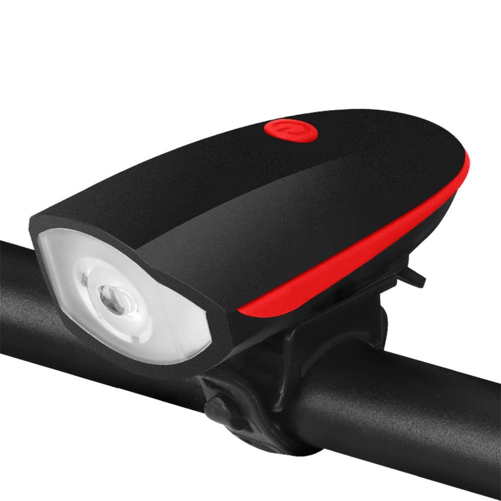 Farol Recarregável para Bike com Lanterna e Buzina - Vermelho - 4