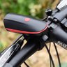 Farol Recarregável para Bike com Lanterna e Buzina - Vermelho - 3