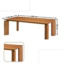 Ver imagem 4 de Sala de Jantar Mesa Nala 220cm Tampo Laminado Canto Moeda com 8 Cadeiras Noronha Premium