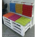Ver imagem 6 de Almofada Futon Assento Decoração 50x50cm Flat Vários Modelos Vinho
