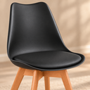 Ver mais imagens de Conjunto Mesa de Jantar Redonda 90 cm com 4 Cadeiras Saarinen - Preto