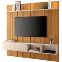 Ver imagem 2 de Painel para TV 70 pol com Bancada Suspensa 181cm MDP MDF Cinamomo Off White Lyam Decor