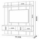 Ver imagem 6 de Painel para TV 70 pol com Bancada Suspensa 181cm MDP MDF Cinamomo Off White Lyam Decor
