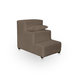 Escadinha Para Pet Escadinha Para Cachorro e Gato Subir Na Cama E Sofá 3 Degrau De 20 cm Luxo Suede  - 1