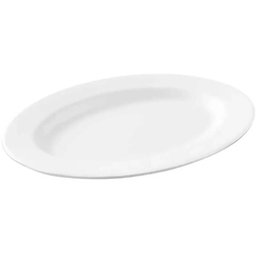 24 Travessas de Melamina Branca 20x14cm Restaurante Bandeja Oval para Buffet Haus Concept - 1